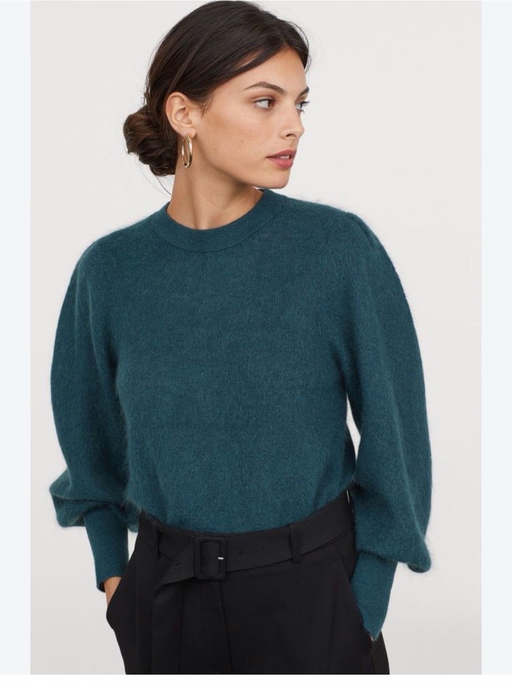 H&M Women's Crewneck Sweater - Dark Teal
